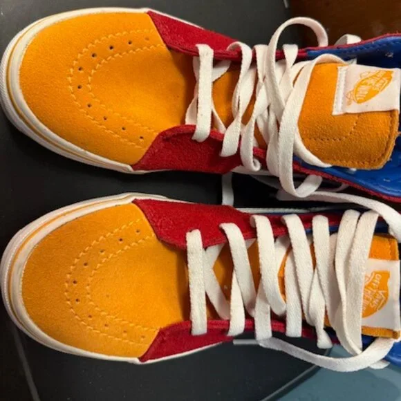 NWOT- Retro Vans Sk8-Hi colorblock suede multicolor – Unisex - 5Y / WM6.5 - RARE - Picture 15 of 16